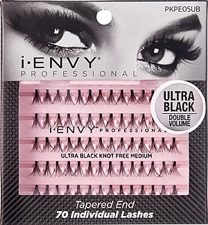 KISS i-ENVY Professional Ultra Black Knot Free Medium 70PC (PKPE05UB)